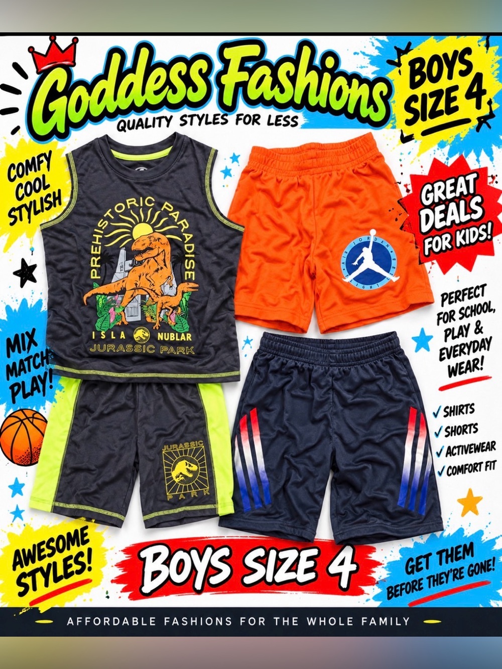 New Boys Activewear Size 4